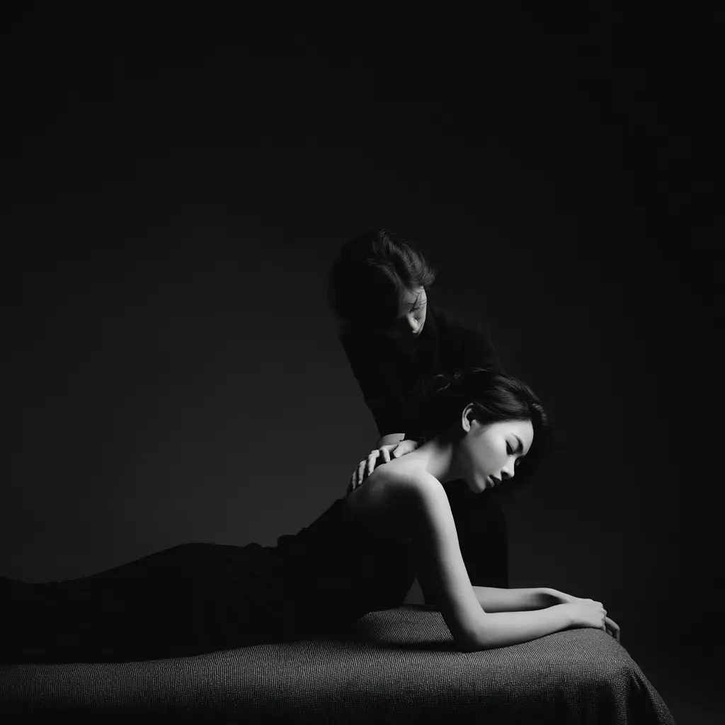 Client on the table during chiropractic care for shoulder pain