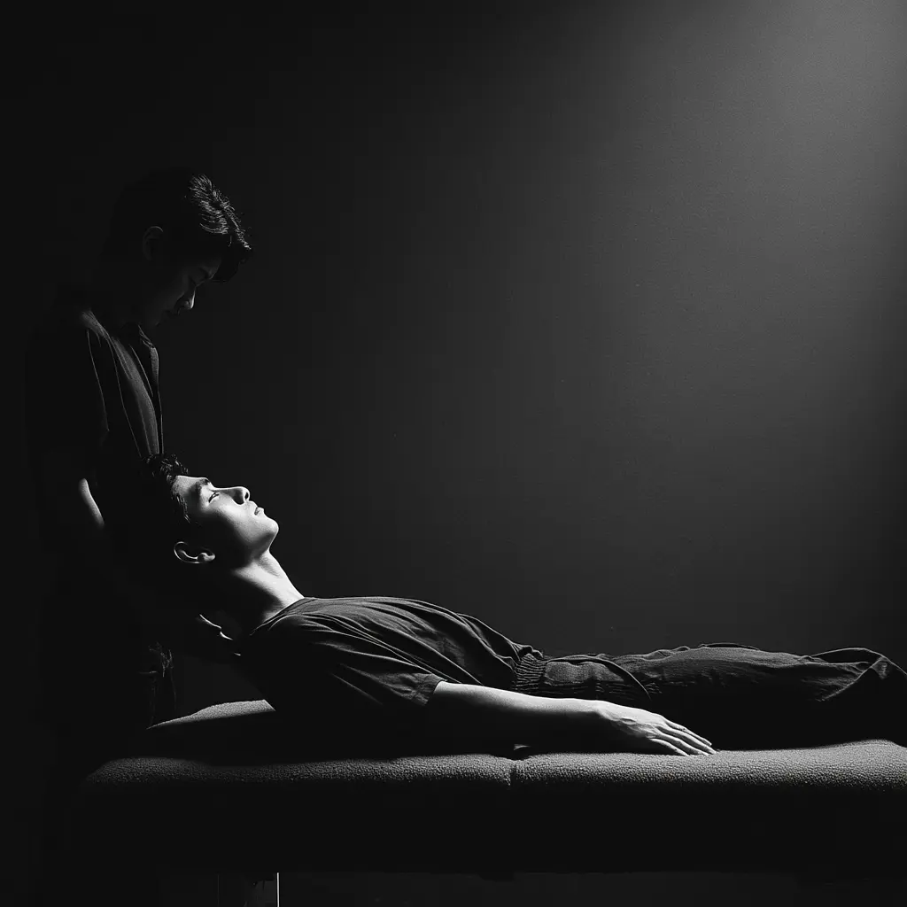 Client on the table during chiropractic care for posture