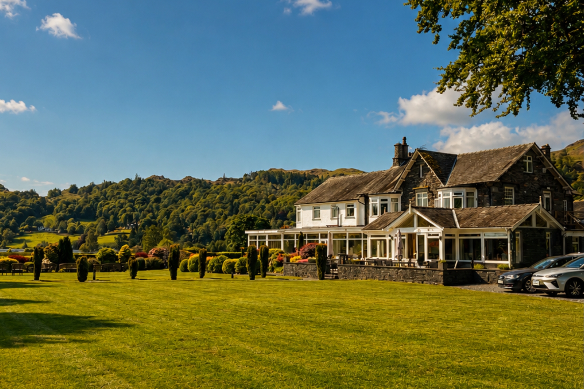The Grand at Grasmere hotel nestled in the heart of the Lake District, providing an ideal base for walking holidays and outdoor adventures.