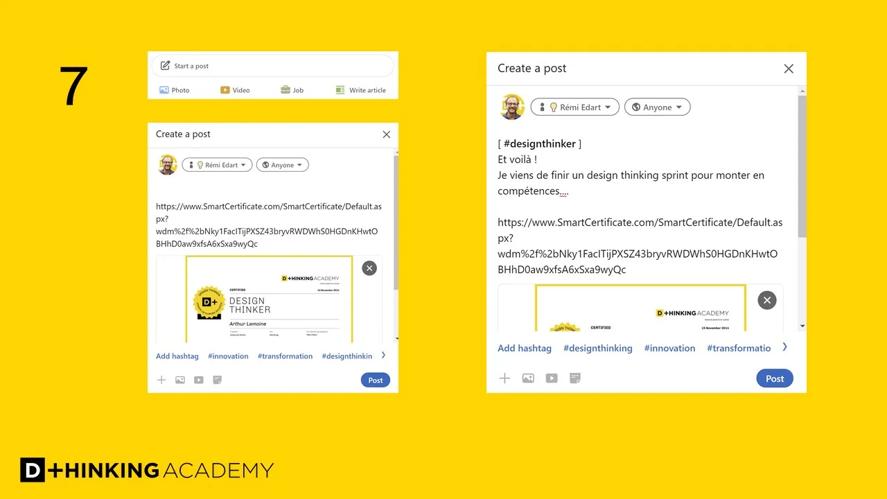 Un post sur votre certificat 