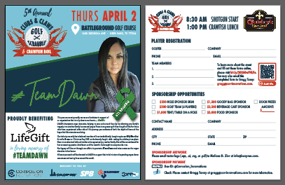 4th Annual Clubs Claws Golf Scramble Flyer