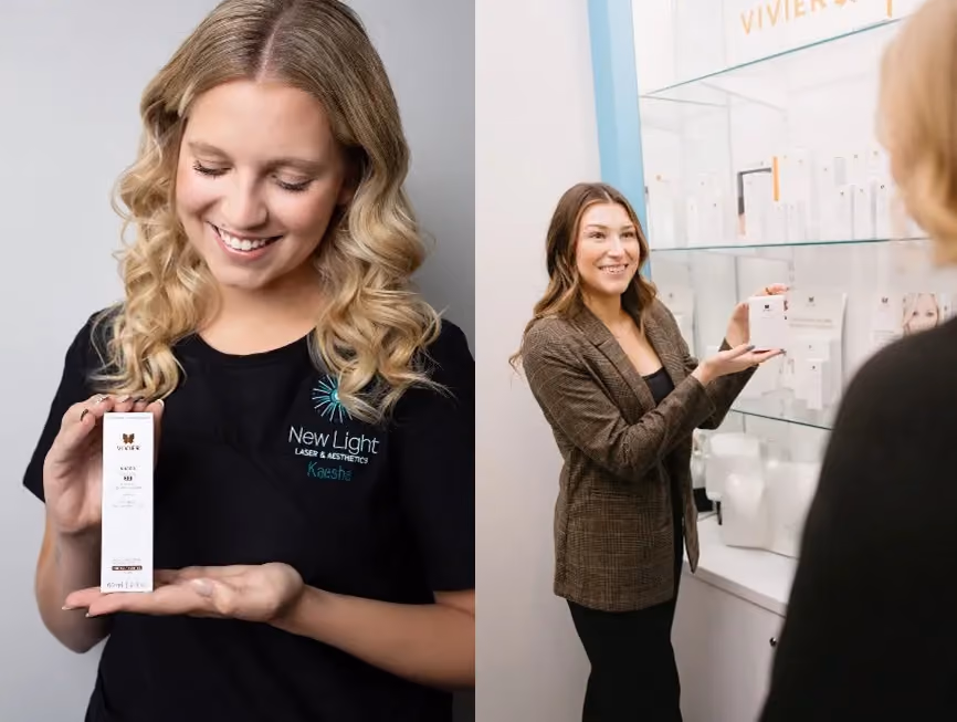 Image of NLL staff promoting Vivier products