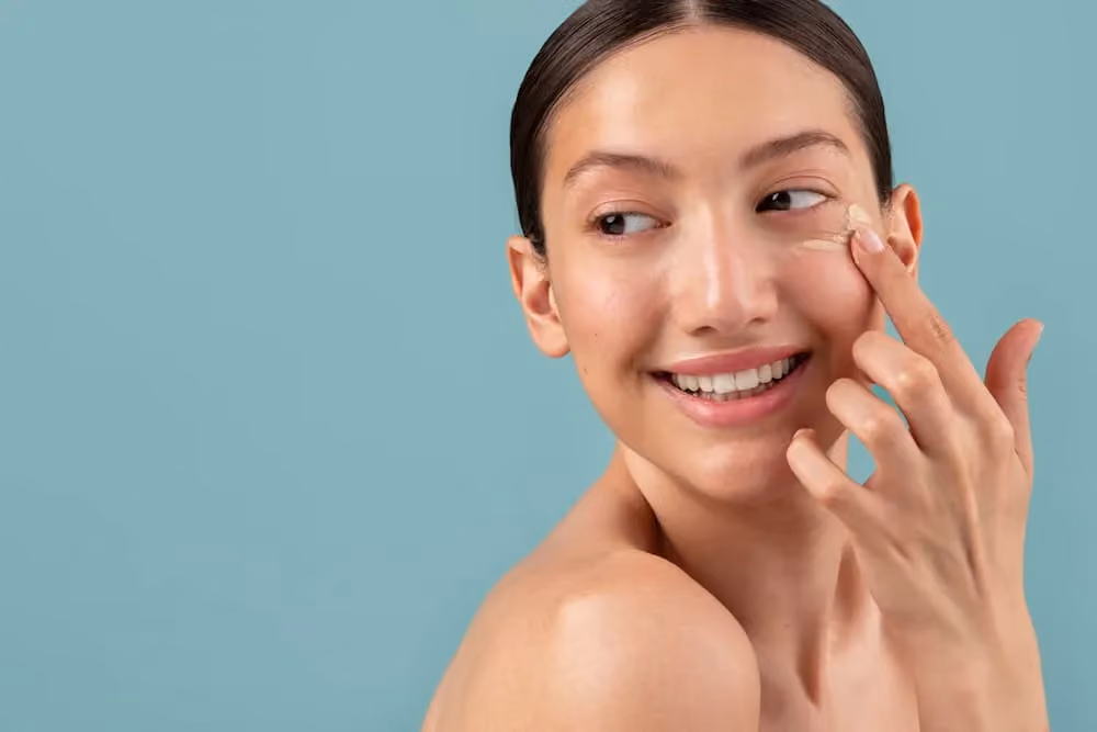 Image of a woman with glowing skin