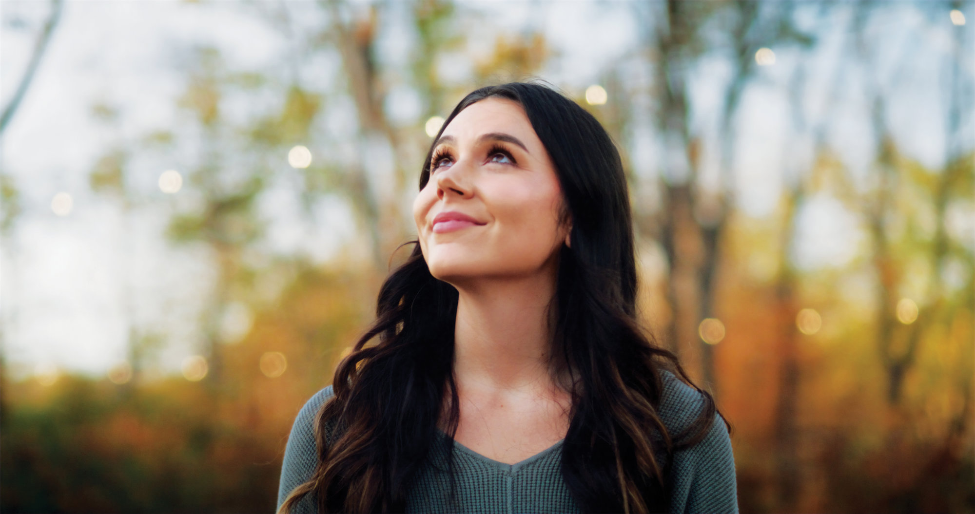 Image of a woman looking at peace