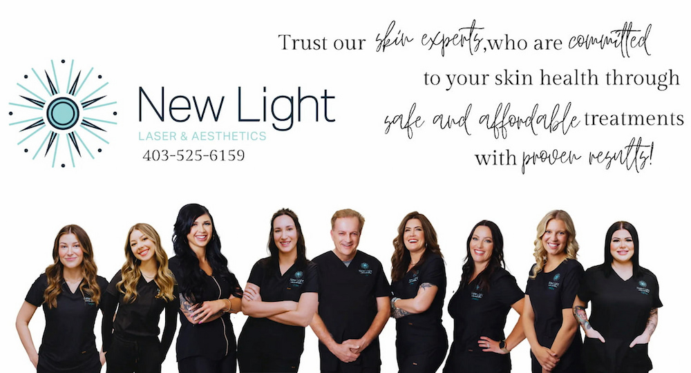 The professional medical and aesthetics team at New Light Laser and Aesthetics standing together.