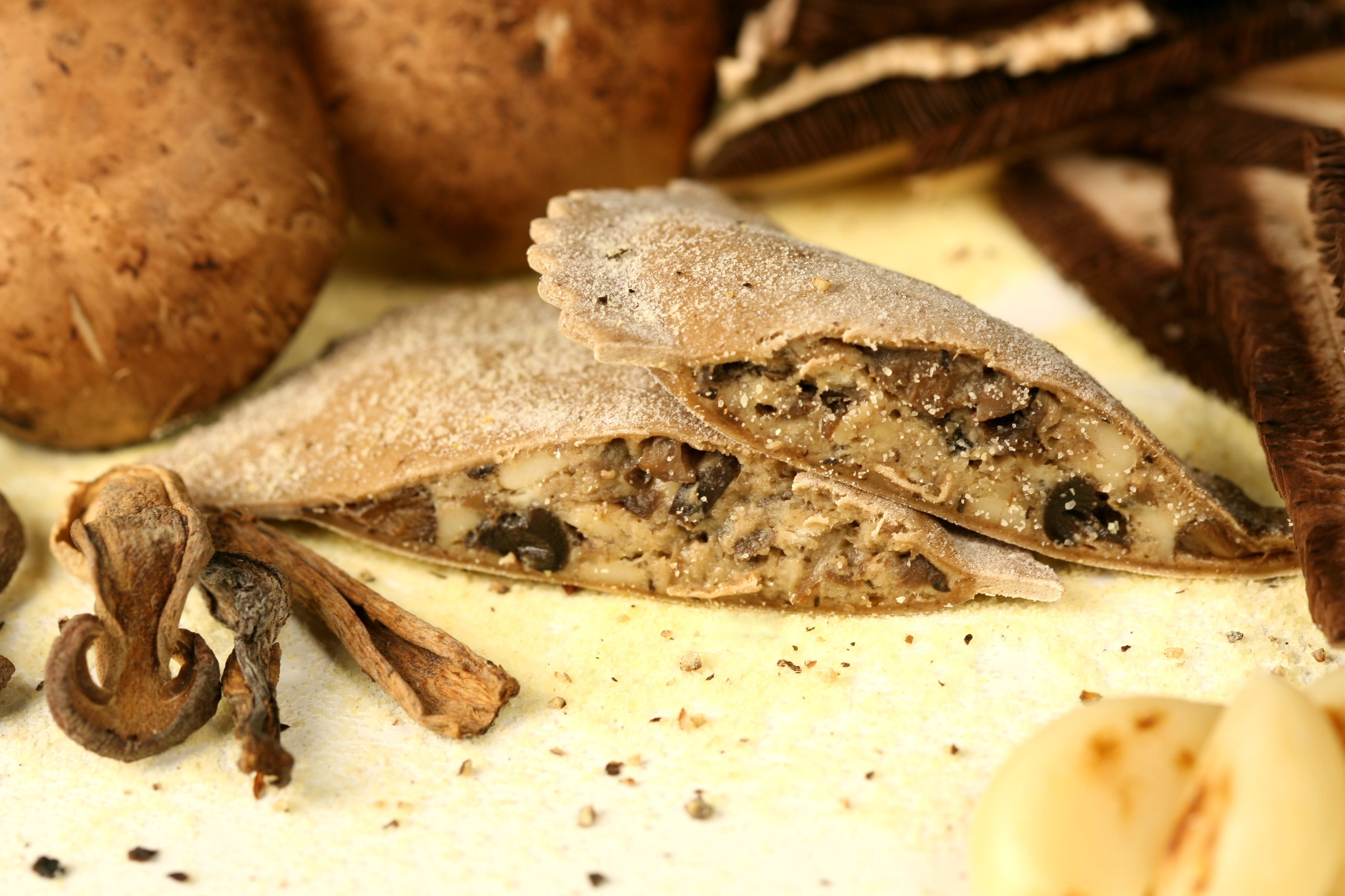 Mushroom Ravioli with Truffle Alfredo