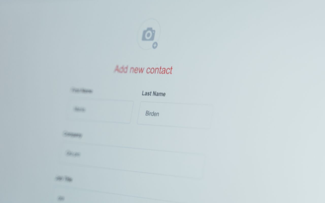 an online registration form with different fields to collect personal information
