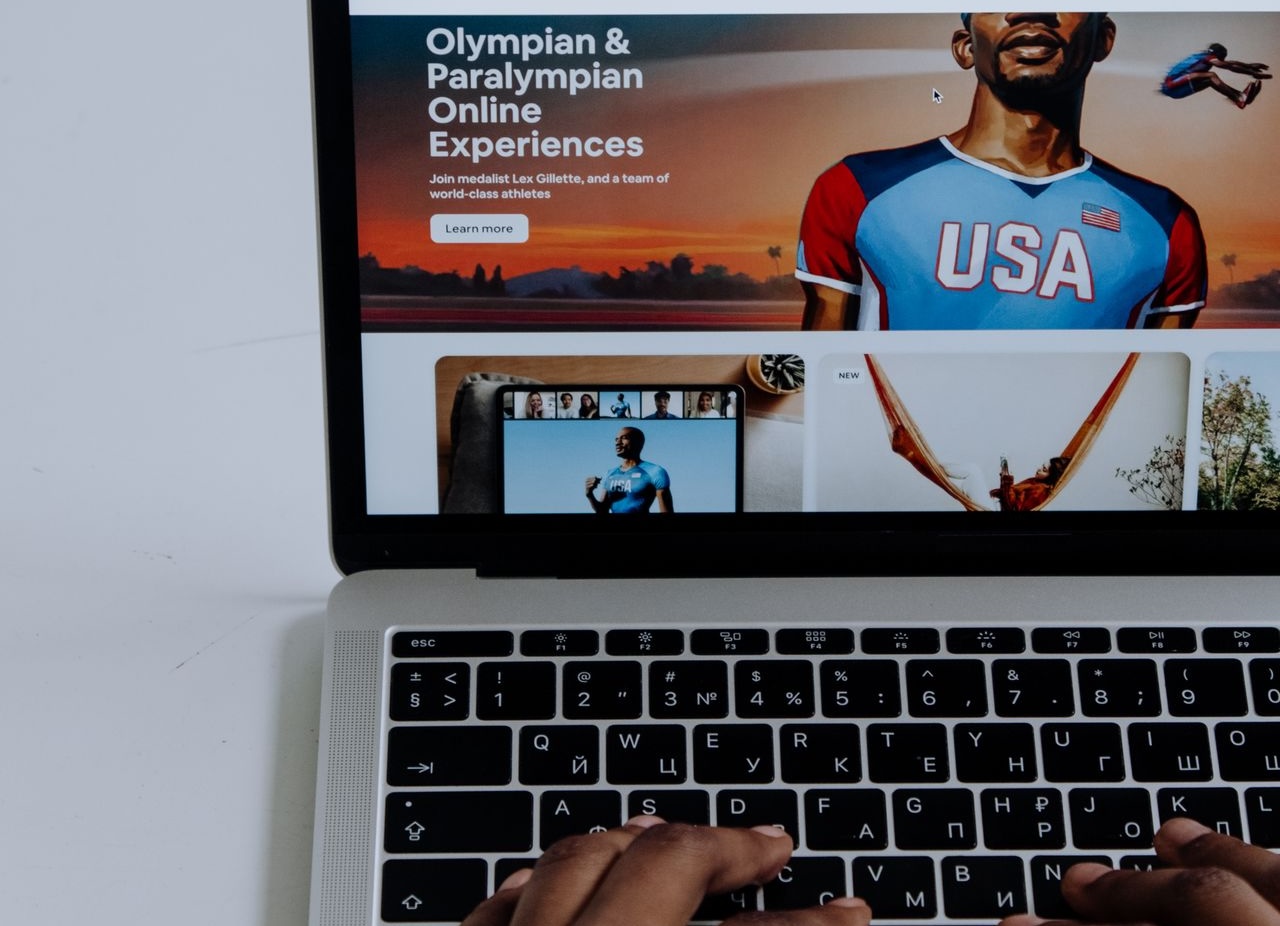 a person browsing an online sports website