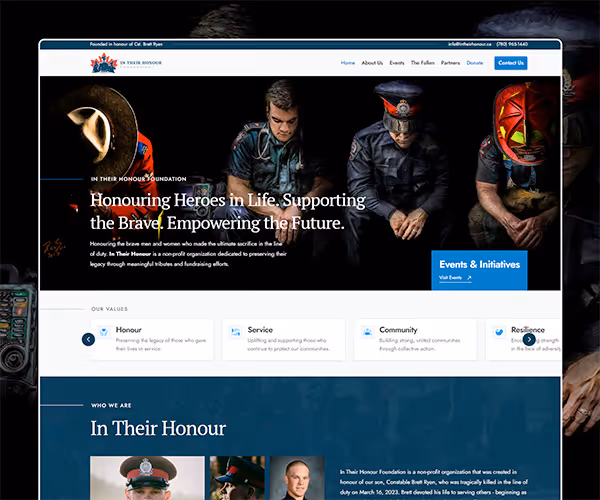 Website Project Graphic - In Their Honour