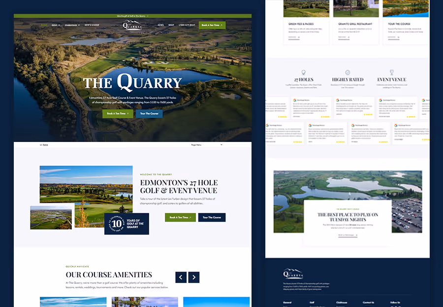 Website Design Golf Course Branding Graphic