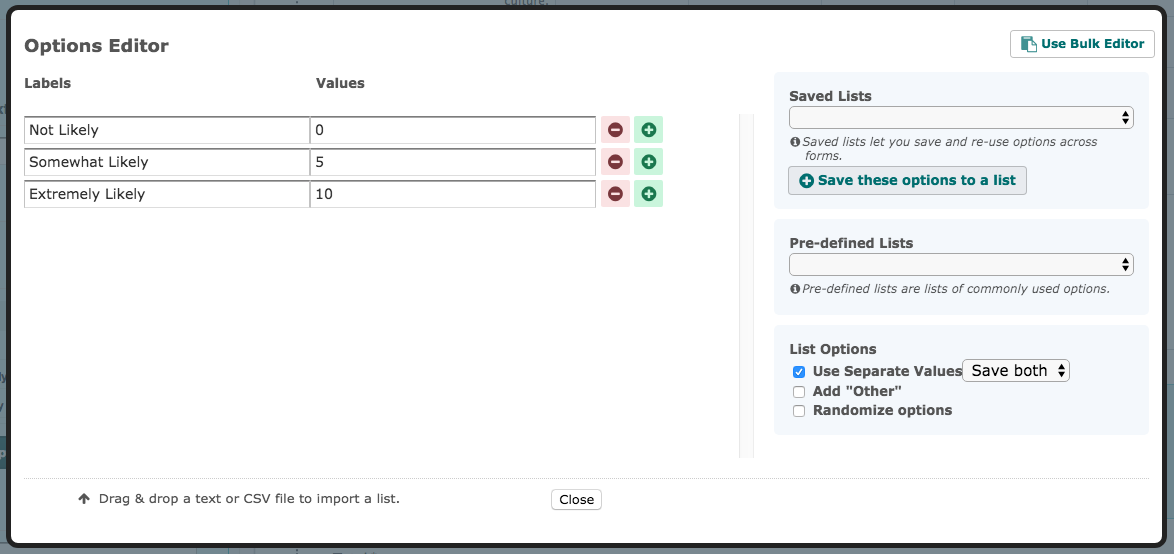 Formstack Assigned Values