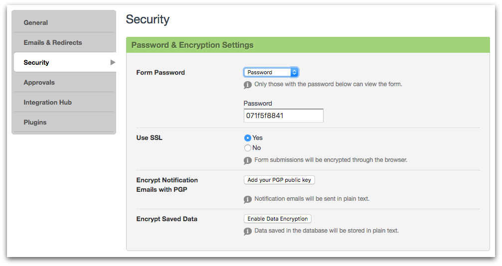  Formstack form security with passwordprotection