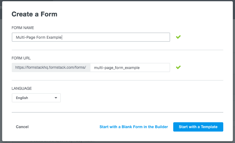 Creating online forms