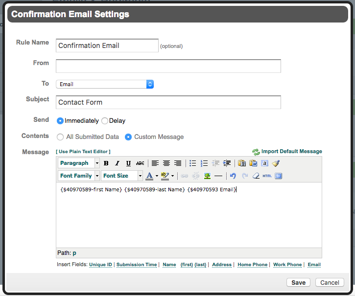 Form Field IDs in Formstack