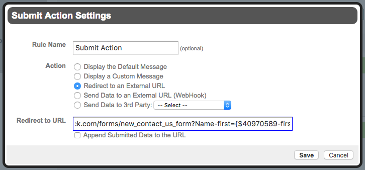 Autofill Form Fileds from Submit Action