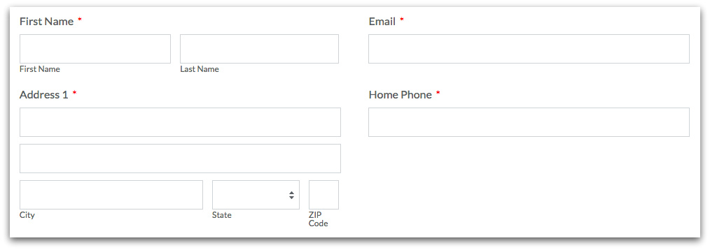 Even Online Form Columns