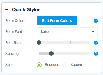 Quick Styles for Form Themes