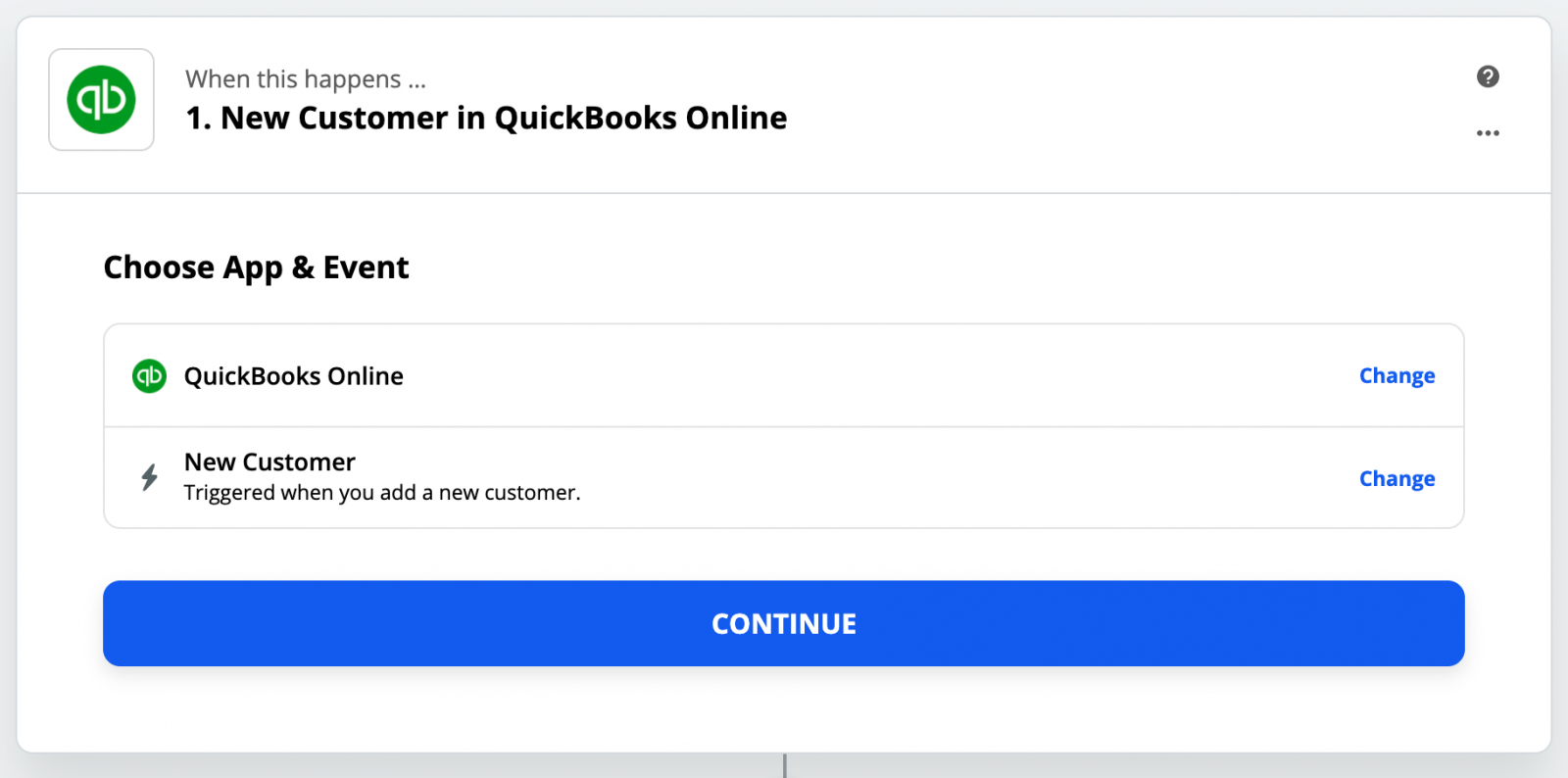 Zapier Quickbooks Integration Product Screenshot