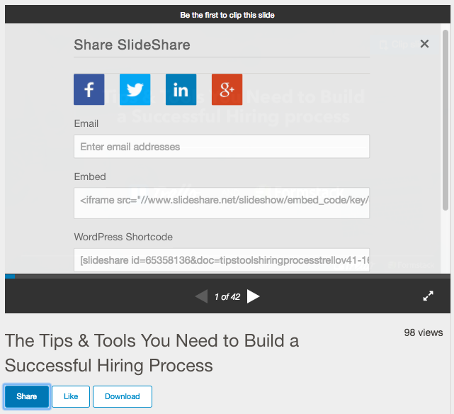 SlideShare Embed Code