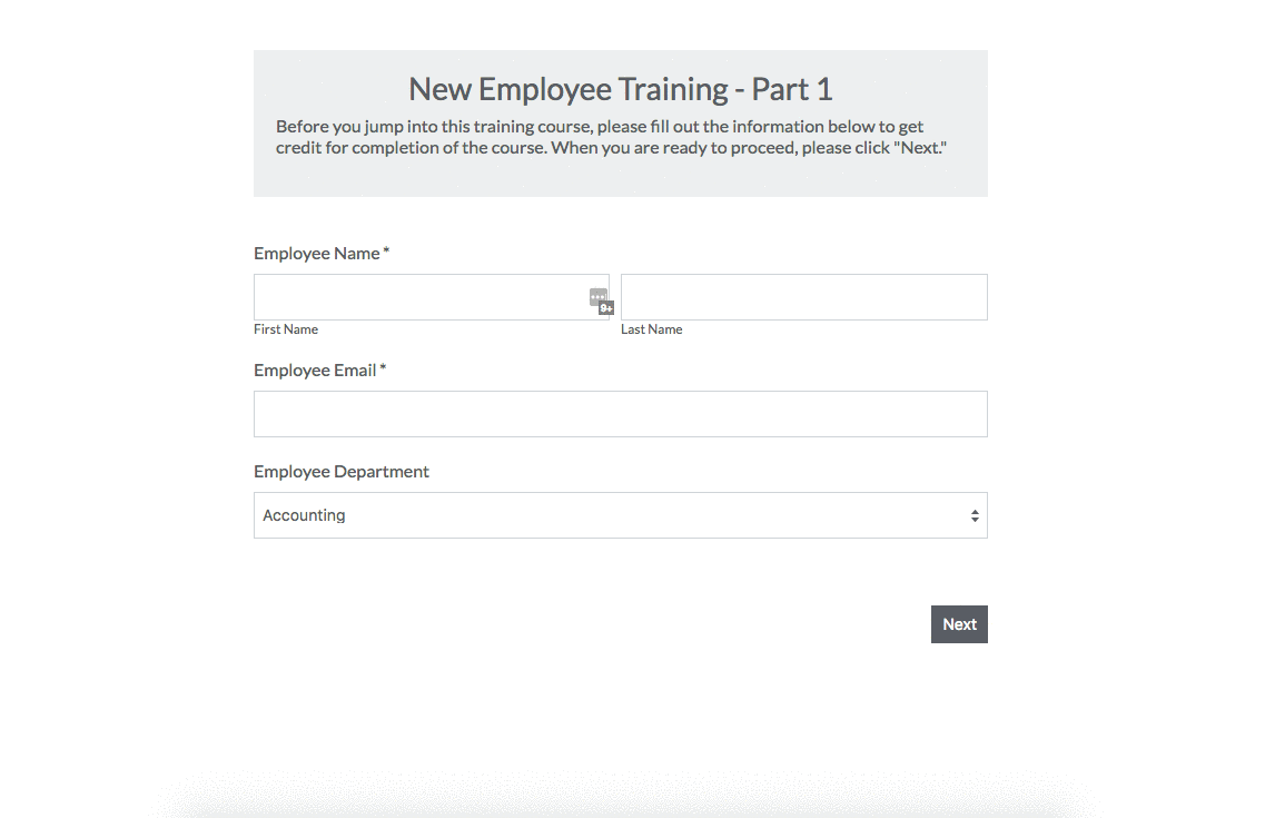 Online Training Program Built in Formstack