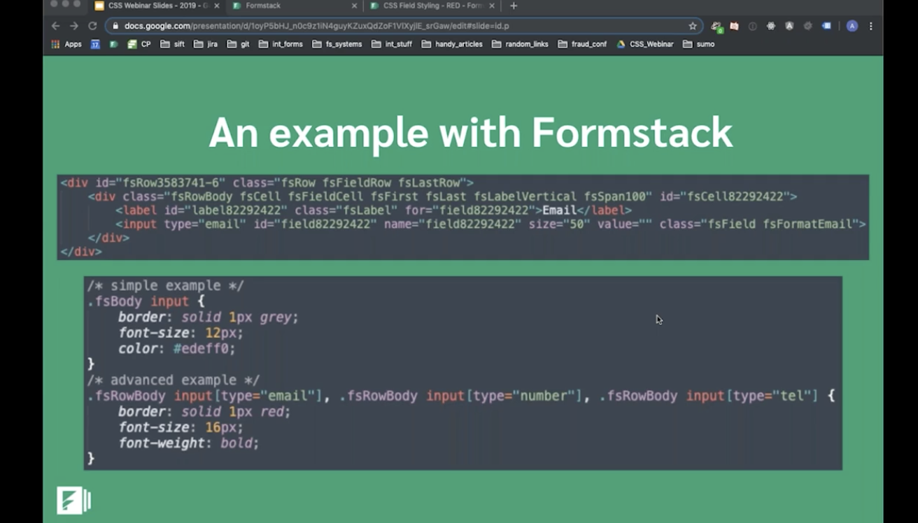 formstack forms hacks for CSS