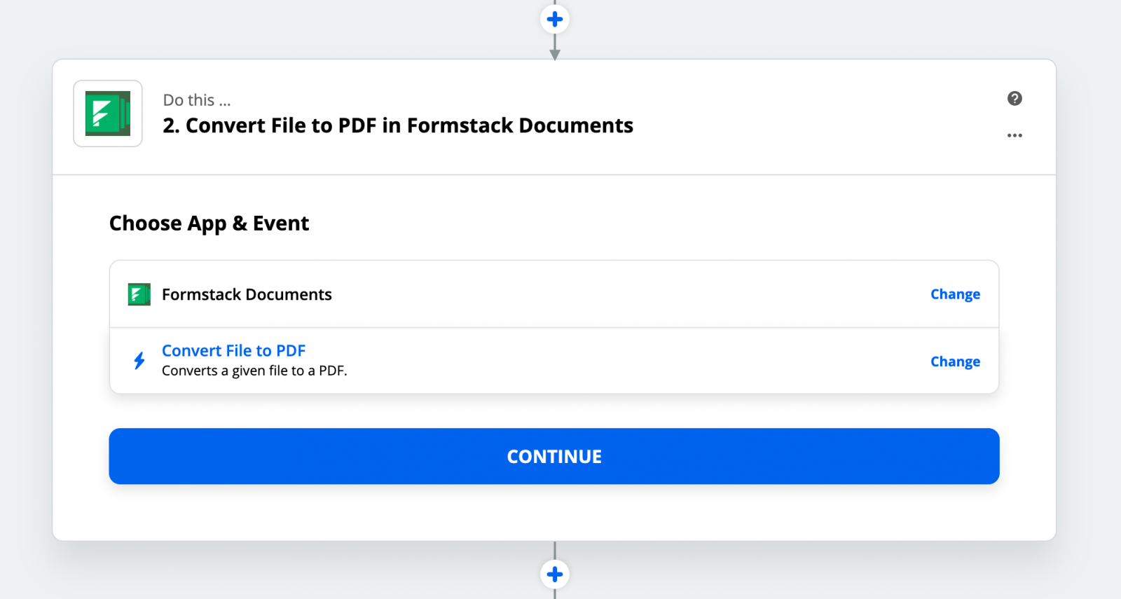 Formstack Documents Zap Product Screenshot