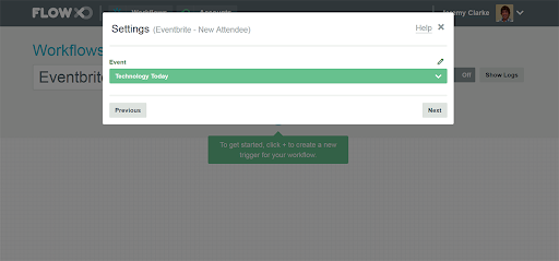 Flow XO event monitoring