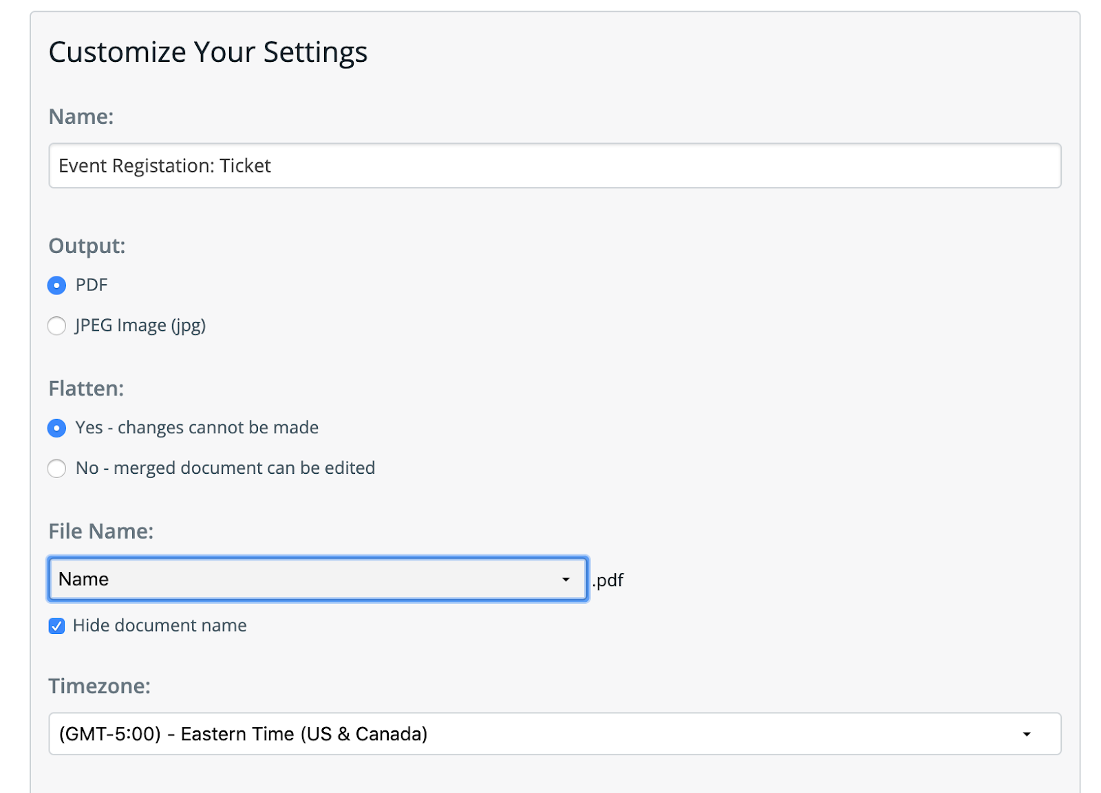 Formstack Documents save your document