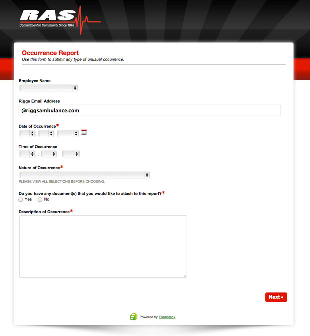 riggs form after