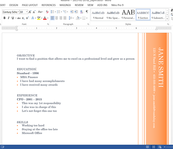 Populated Word Document Using HTML Form Data 