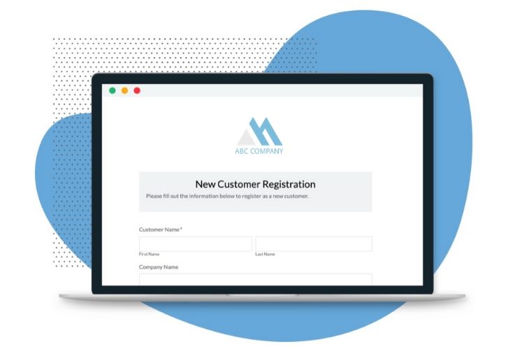 new customer registration template