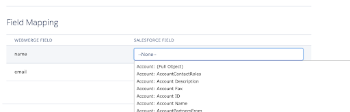 Formstack Documents field mapping
