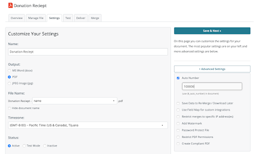 Formstack Documents delivery method
