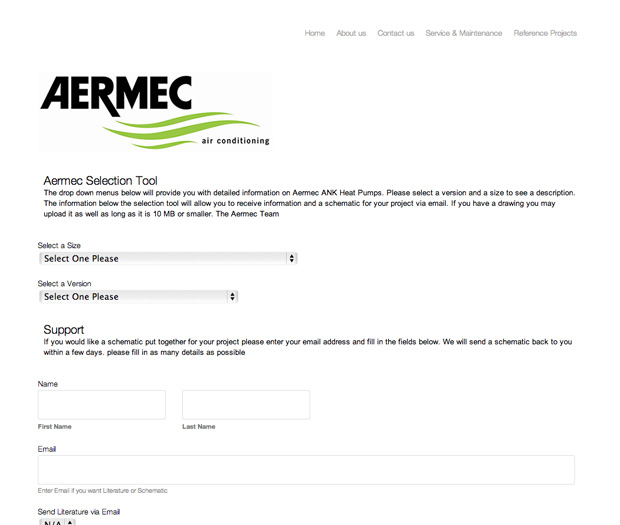 Aermec form after
