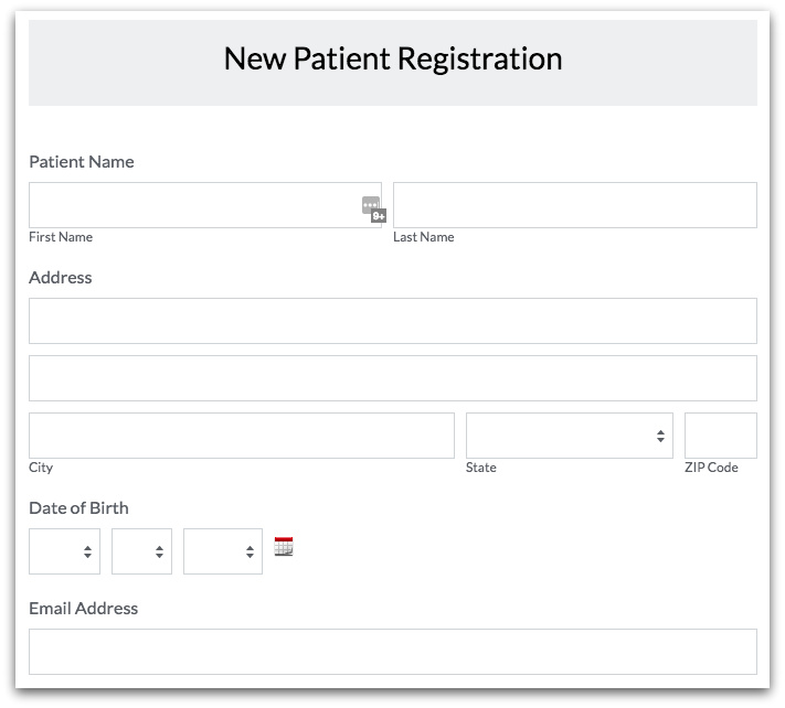 Healthcare Forms: Online Patient Registration