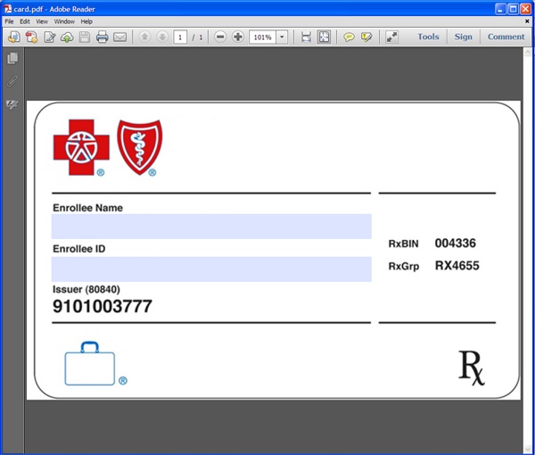 fillable insurance card