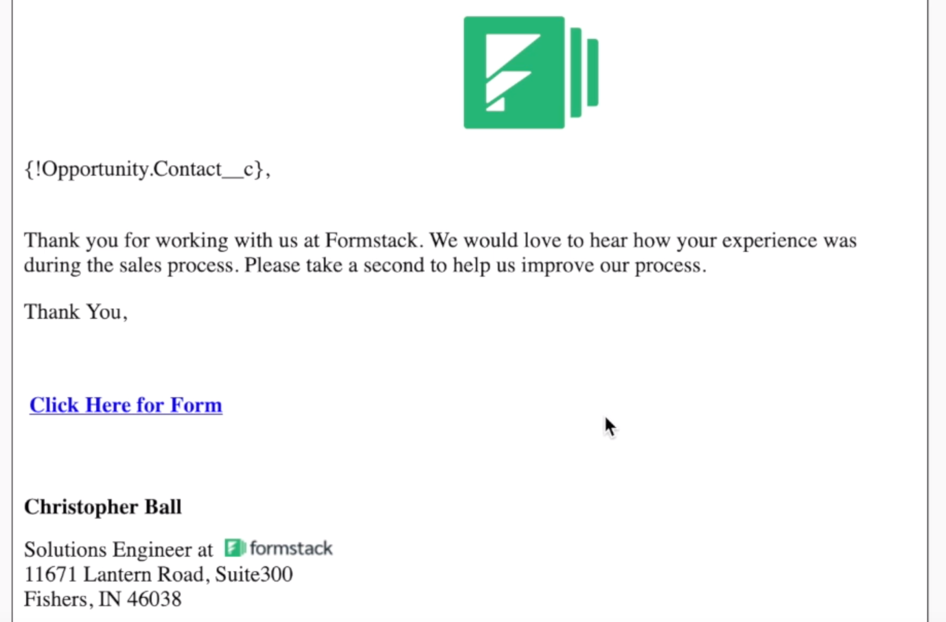 Salesforce record email