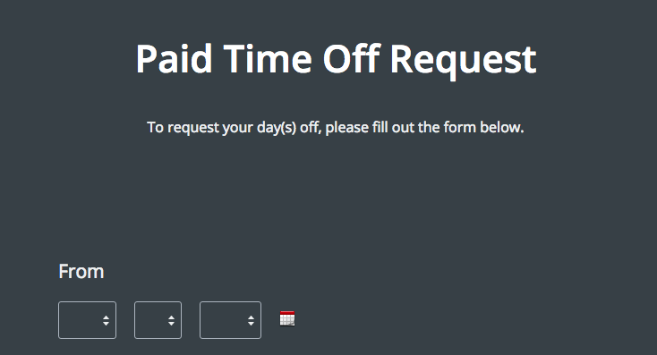 PTO request forms