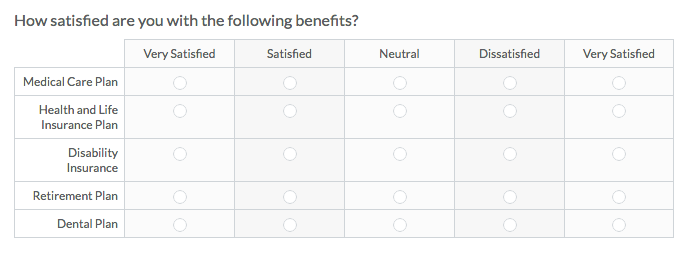 employee benefits survey form