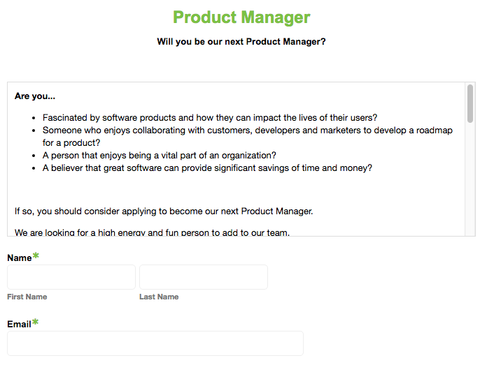 job application forms