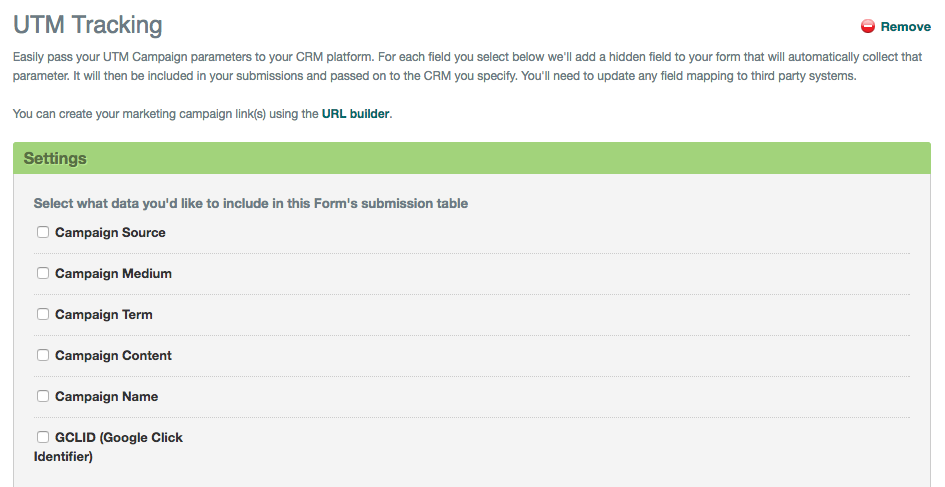 Formstack UTM Tracking