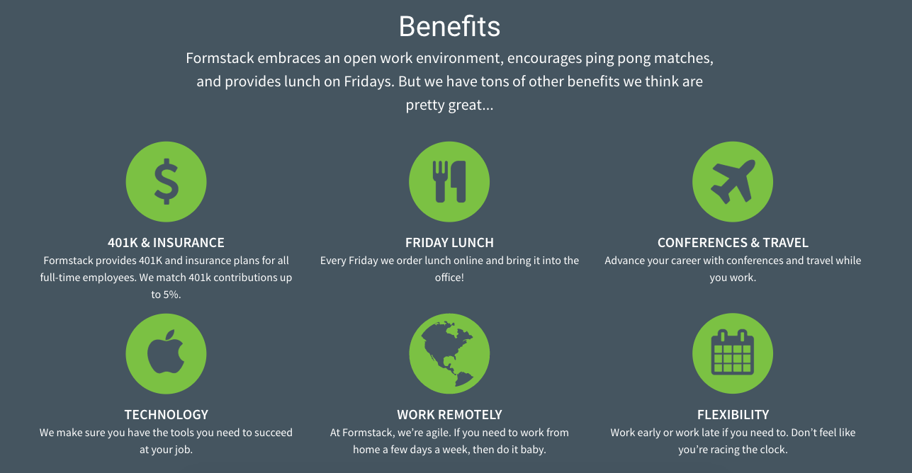 Benefits help with talent acquisition