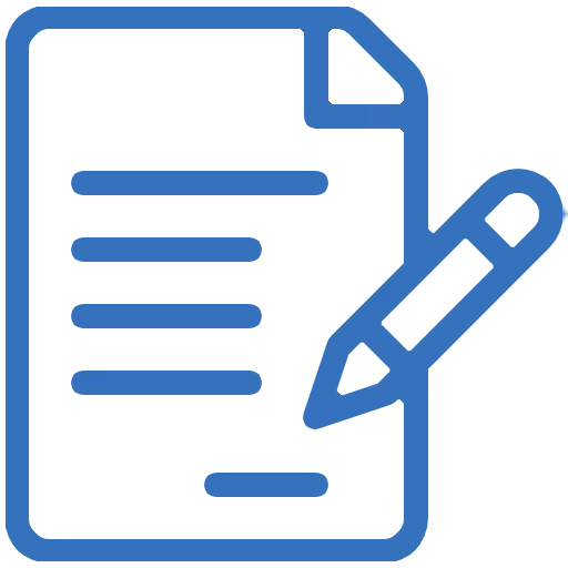 Document and pencil icon