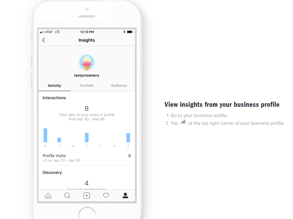 view insights from your business profile