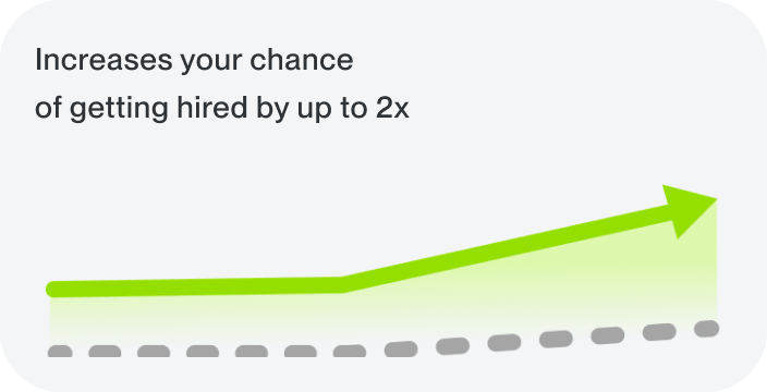 Increase your chance of getting hired up to 2x image