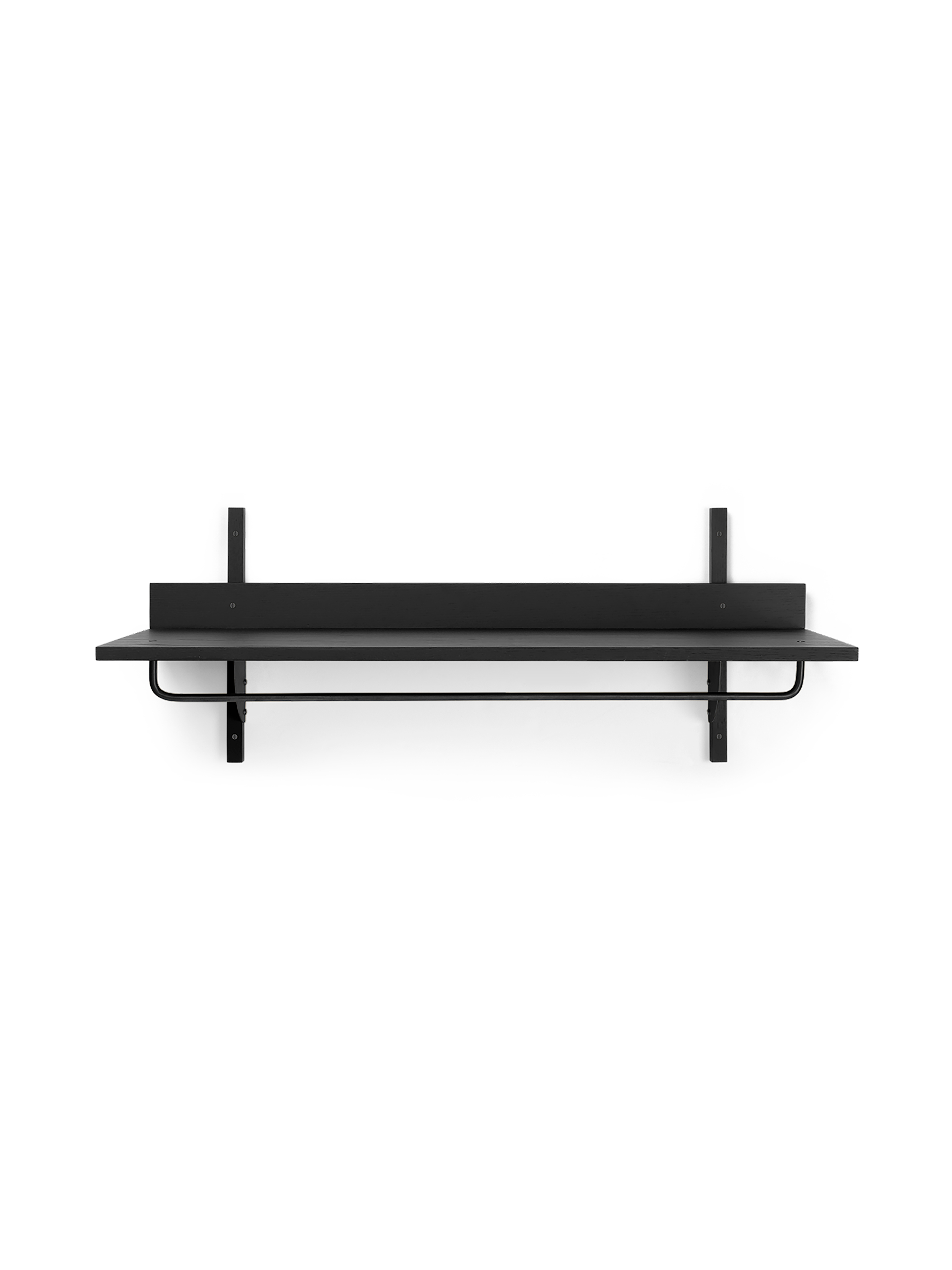 Sector Rack Shelf Black Ash Black Brass