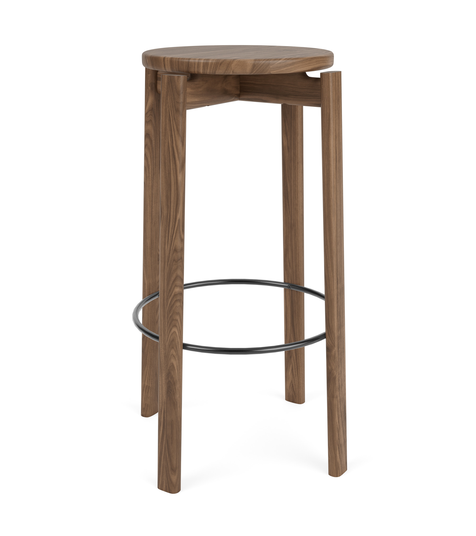 Passage Bar Stool Walnut Black