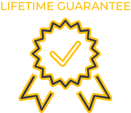Lifetime guarantee ribbon icon