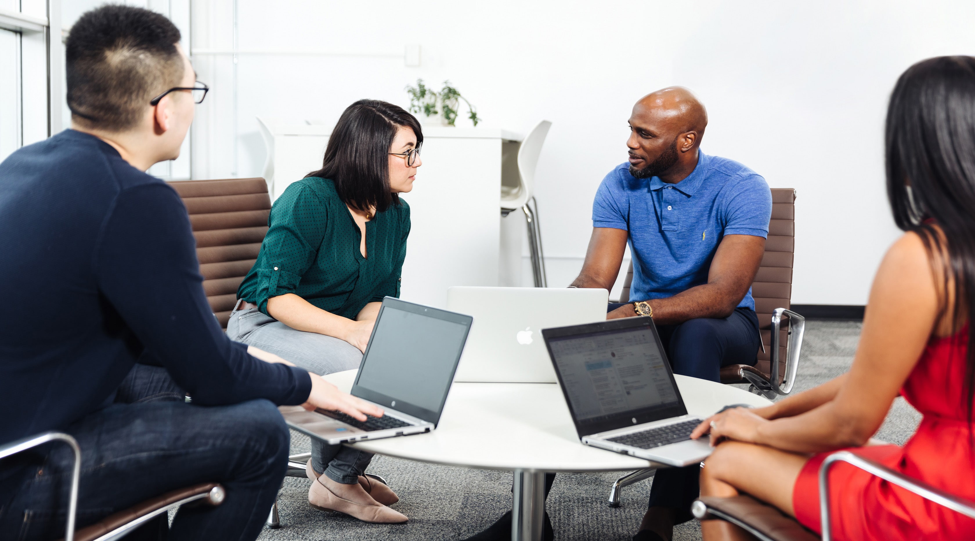 Team working on making decisions