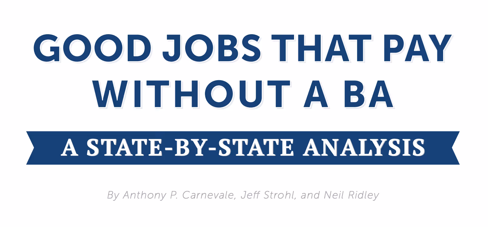 Screenshot of the title of the Good Jobs That Pay Without A BA pdf heading
